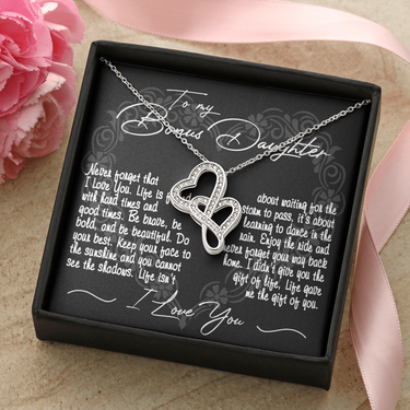 to my bonus daughter necklace, gifts for bonus daughter